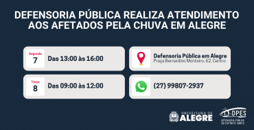Defensoria Pública Realiza Atendimento aos Afetados pela Chuva