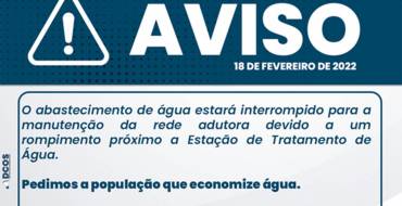 Abastecimento de água interrompido