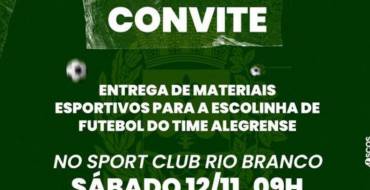 Convite – Entrega de Materiais Esportivos