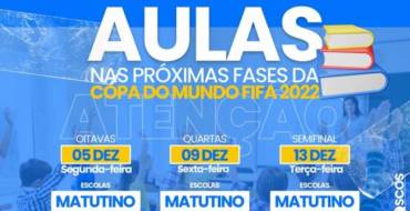 Funcionamento das Escolas Durante os Dias que a Seleção jogar