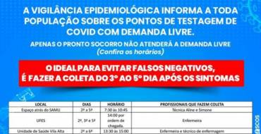 Pontos de Testagem para Covid-19