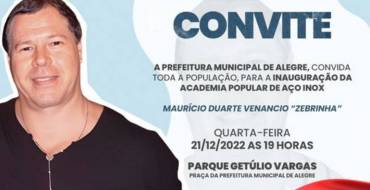 Convite – Inauguração da Academia Popular