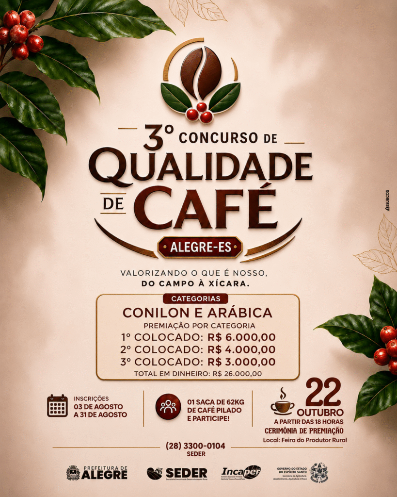 REGULAMENTO - 3° CONCURSO DE QUALIDADE DE CAFÉ - 2026 – SEDER